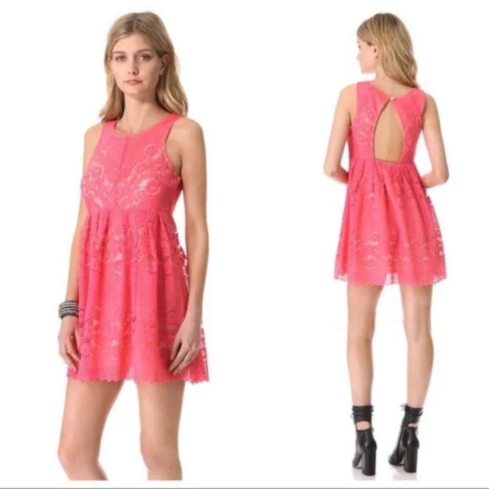 13 Free People Rocco open back lace dress